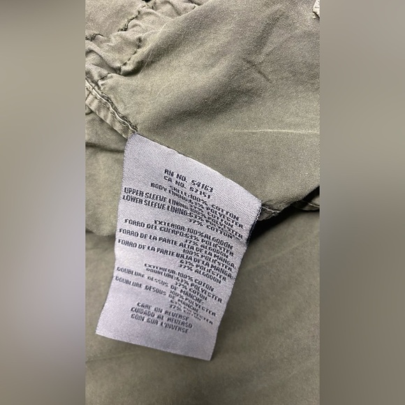 Levi's military jacket Wonens sz S Hidden Hood Adjustable 34” long - Picture 8 of 8